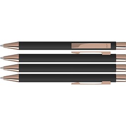 uma® STRAIGHT RO-GO GUM Druckkugelschreiber, schwarz