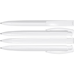 uma® TRINITY Druckkugelschreiber, weiss