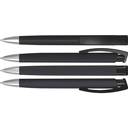 uma® TRINITY SI GUM Druckkugelschreiber, schwarz