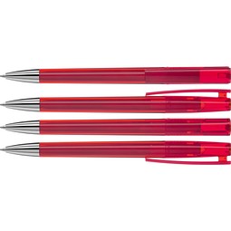 uma® ULTIMO transparent SI Drehkugelschreiber, rot