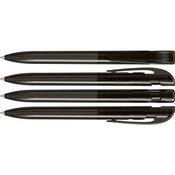 uma® YES transparent Druckkugelschreiber, anthrazit