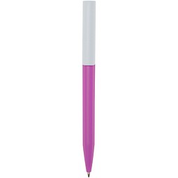 Unix Kugelschreiber aus recyceltem Kunststoff, blaue Mine, magenta