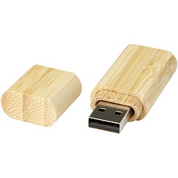 USB-Stick 2.0 aus Bambus mit Schlüsselanhänger, natural, 32GB