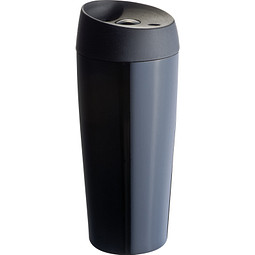 Vakuum-Trinkbecher aus Edelstahl, 400 ml, schwarz
