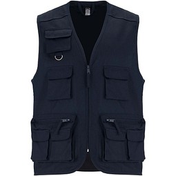 Venera Arbeitsweste mit V-Ausschnitt und mehreren Taschen, 200 g/m2, marineblau, 3XL