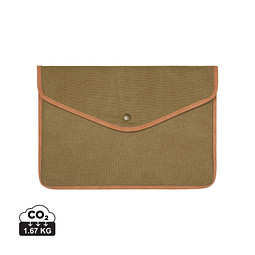 VINGA Bosler 14 Zoll Laptop-Tasche aus GRS recyceltem Canvas, grün