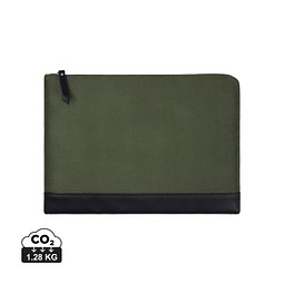 VINGA Marlow 14 Zoll Laptop Sleeve aus RCS recyceltem Polyester, grün, schwarz