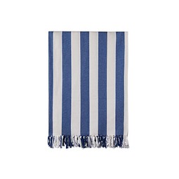 VINGA Ornos GRS Hamamtuch aus Baumwolle, blau, weiß