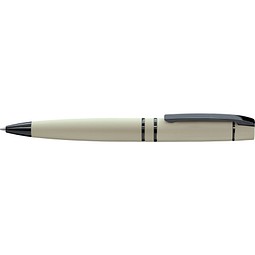 uma® Metall-Kugelschreiber VIP, blaue Mine, hellbeige-gummiert