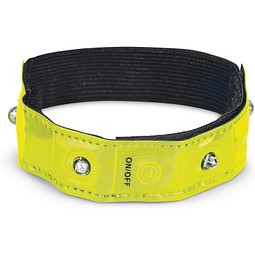 VISIBLE. Armband, reflektierend mit 4 roten LEDs, Gelb