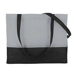 Vlies-Umhängetasche, grau/schwarz