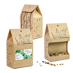 Vogelfutter To-Go, Weihnachten, Werbeaufkleber, 1-seit. Druck