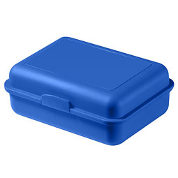 Vorratsdose School-Box groß, mit Trennschale, standard-blau PP