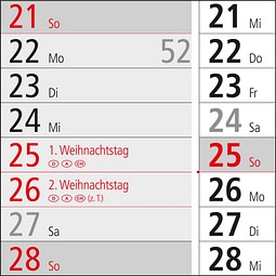 Geiger-Notes Wandplaner Spectrum 3 Bestseller, inkl. Druck, hellgrau
