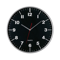 Wanduhr HEMERA,schwarz, silber