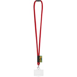 WATFORD. SET Lanyard TUBE Long (Ø 7 mm) mit 9 mm Auslösekarabiner, Ø 7 mm Sicherheitsverschluss und 91 x 68 mm starrem Ausweis-/Kartenhalter, 302 - Rot