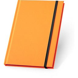 WATTERS. A5-Notizbuch aus fluoreszierendem PU mit linierten Seiten, Orange