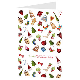 Grußkarte Weihnachten, Motiv Weihnachtspotpourri, Danke an Partner