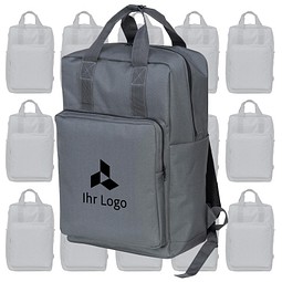 Werbe-Sparset Rucksack Levix, 15-tlg., inkl. Druck, grau