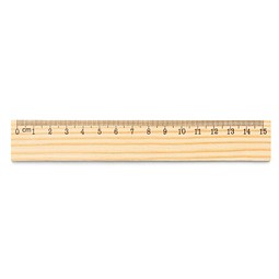 WESLEY 15. Lineal aus Kiefernholz mit 15 cm Skala, Naturhell
