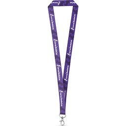 WINDSOR. SET Lanyard SUBLIMATION Long II (20 mm) aus recyceltem Polyester (100% rPET) mit 20 mm Schnappkarabiner, Weiß