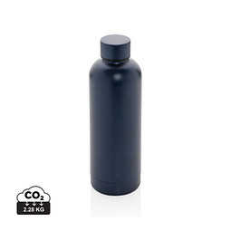 XD COLLECTION Impact Vakuumflasche aus RCS recyceltem Stainless-Steel, blau