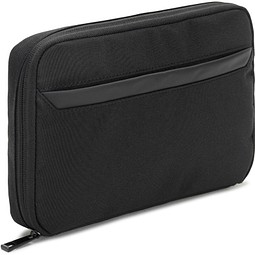 YANGON. Tasche, die geräumig ist und Organisation für technisches Zubehör bietet, aus Twill mit wasserabweisender Beschichtung und recyceltem 600D-Polyester, Schwarz