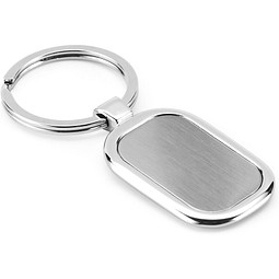 ZABEL. Schlüsselanhänger aus Metall. Geeignet für Doming, Satinsilber