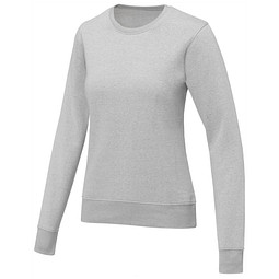 Zenon Damenpullover mit Rundhalsausschnitt, heather grau, XXL