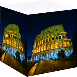 Zettelblock 9 x 9 x 9 cm, inkl. Digitaldruck rundum