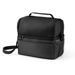 ZIPPERS COOLER. Kühltasche mit 8'5l Volumen aus 300D und 840D Jacquard, Schwarz