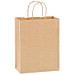 Papier-Tragetasche gerippt, 24 x 32 x 11 cm, natur