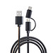 reeves® 3-in-1 Ladekabel Reeves-Denim, schwarz reeves® 3-in-1 Ladekabel Reeves-Denim, schwarz