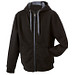 JAMES & NICHOLSON Unisex Jacke mit Kapuze, schwarz/grau, XXXL