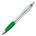 LANCE® Kugelschreiber Rio Satin, blaue Mine, silber/grün