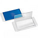 Microfasertuch in Box, Weiß/Blau