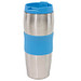 Edelstahl-Isolierbecher Kaffeepause, 400 ml, silber/blau