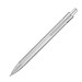 Metall-Druckkugelschreiber Brushed, blaue Mine, silber