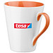 Keramiktasse Maja, 320 ml, weiß/orange
