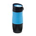 Metall-Isolierbecher Grip, 380 ml, schwarz/hellblau
