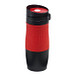 Metall-Isolierbecher Grip, 380 ml, schwarz/rot