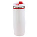 Metall-Isolierbecher Smooth, 400 ml, weiß/rot