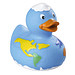 Schnabels® Bade-Ente Welt, hellblau