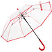 FARE® Automatik-Stockschirm Pure, transparent/rot