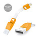 Ladekabel 2in1 ZWEINS® PLUS, Orange Crush (Pantone 137 C)