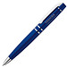 uma® Metall-Drehkugelschreiber VIP, blaue Mine, blau-silber