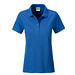 JAMES & NICHOLSON Damen Poloshirt Basic Bio BW, blau, S