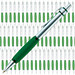 Werbe-Set: 100 Werbe-Set, 100 Teile LANCE®  Metall-Kugelschreiber Rubber-Grip, inkl. Druck, blaue Mine, silber/grün