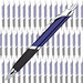 Werbe-Set: 100 LANCE® Metall-Kugelschreiber Triangle, inkl. Druck, blaue Mine, blau