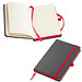 Notizbuch BlackLine, DIN A6, liniert, schwarz/rot